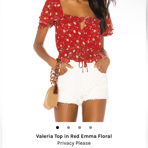 REVOLVE Privacy Please Valeria Top in Red Emma Floral - Picture 2 of 9